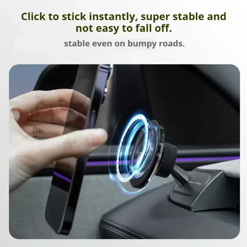 1Set ABS Plastic Material For 2020-2024 Land Rover Defender Special Car Magnetic Phone Holder Fixed Bracket Stand Mobile