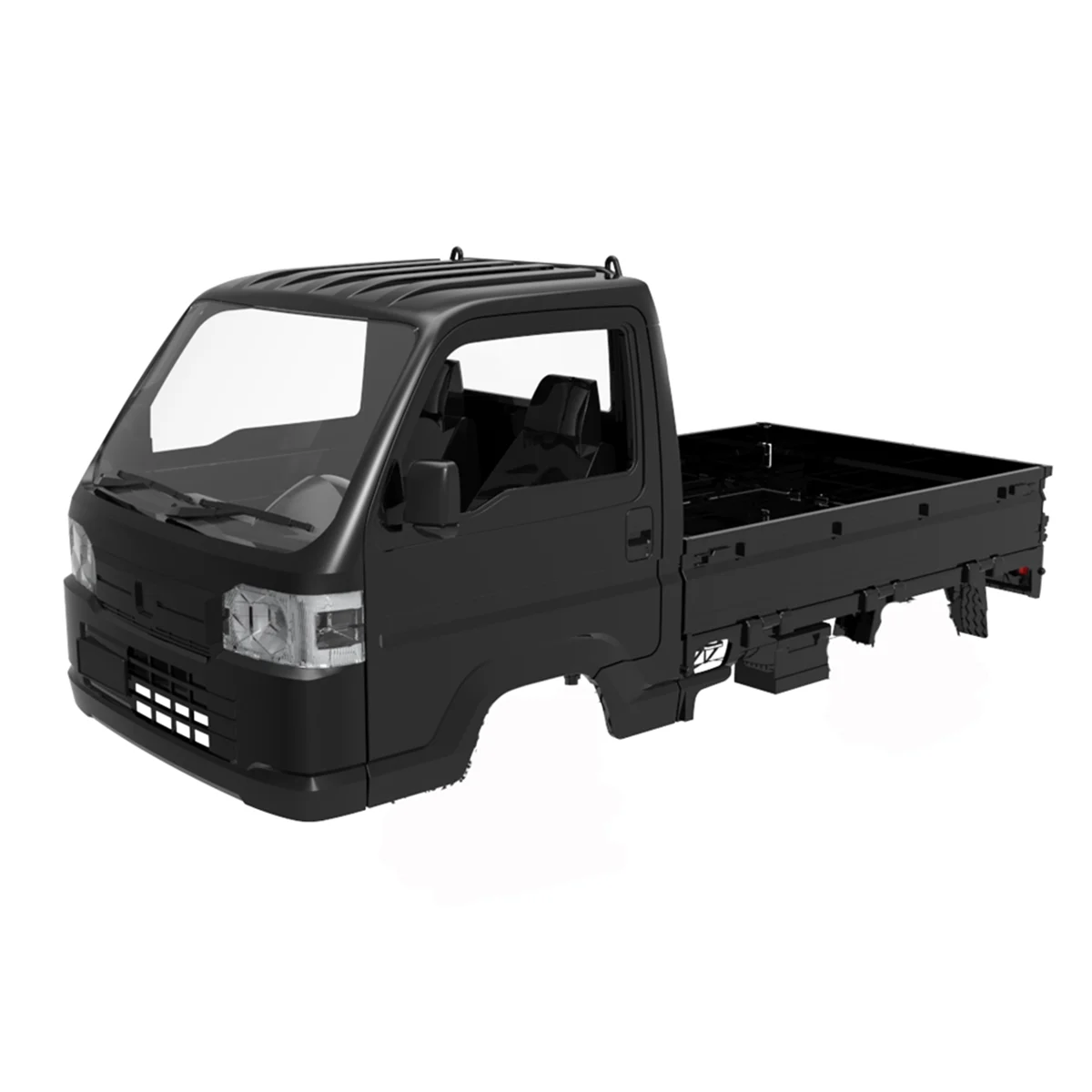 ดี ~ RC รถ Body Shell รถบรรทุก Bodyshell สําหรับ 1/16 WPL D12 WL01 LD1297 RC รถอะไหล่อัพเกรดอะไหล่อุปกรณ์เสริมสีดํา