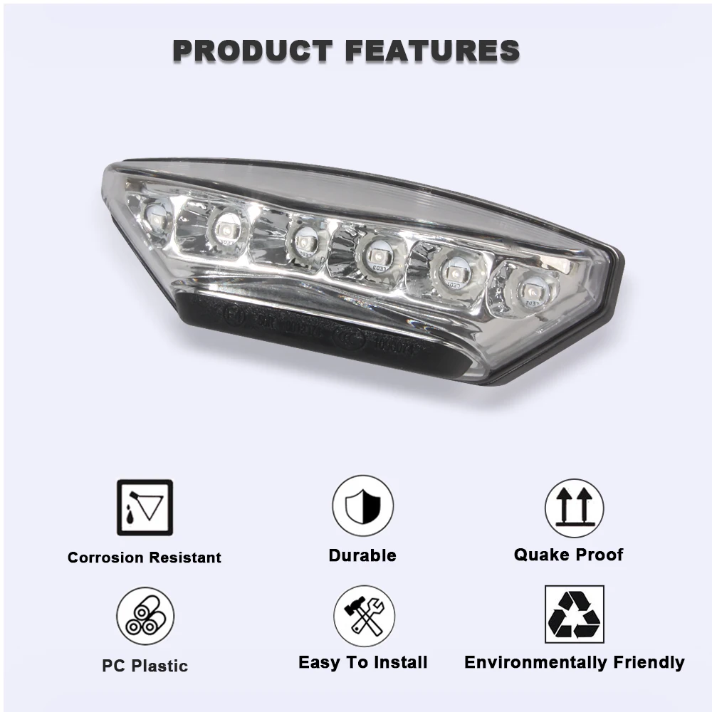 6 LED Rear Taillight Motorcycle Tail Light Assembly For BMW G310GS G310R G 310 GS S1000XR R Nine T Brake Stop Lamp Accessories view 2