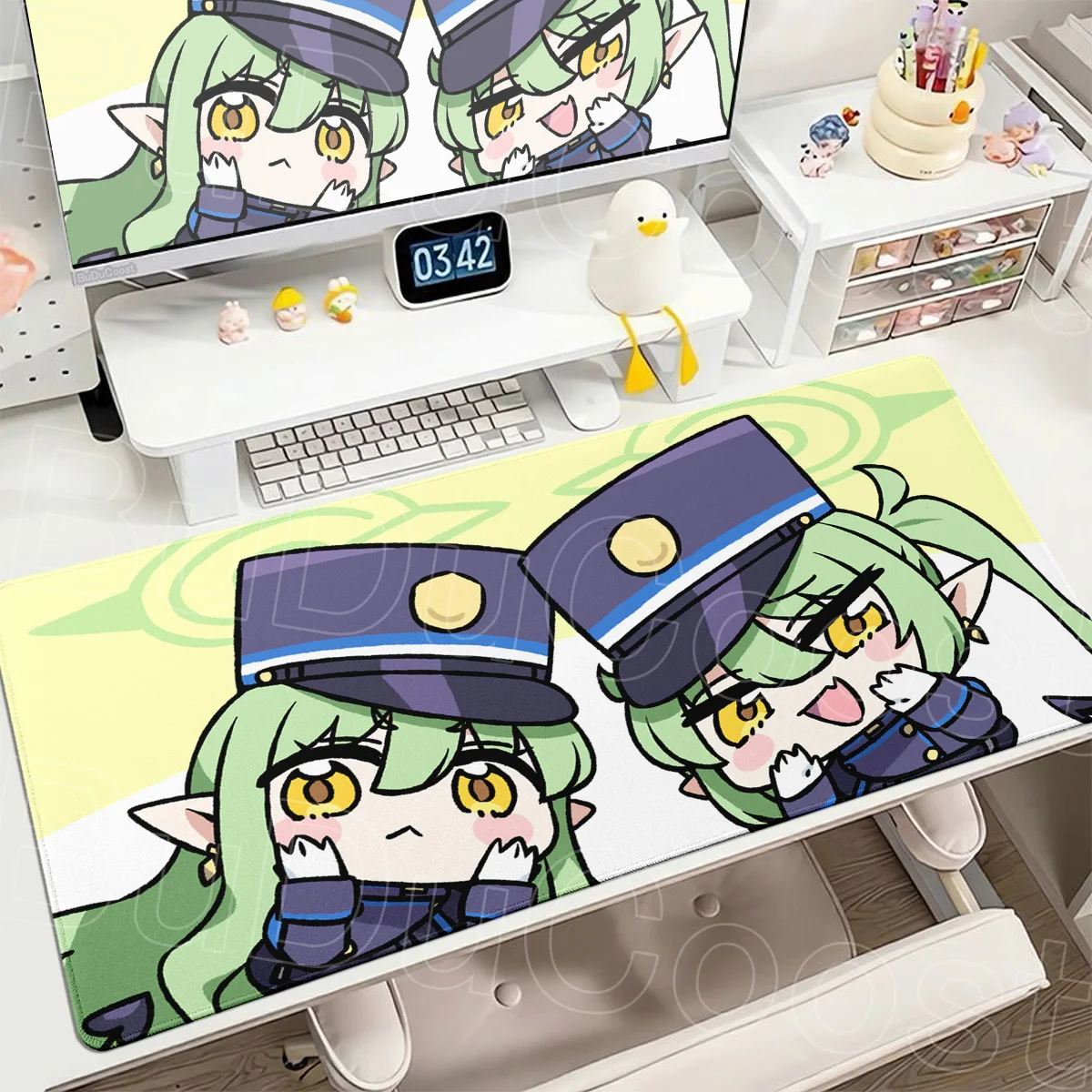 Popular Game Blue Archive Mousepad Cute Tachibana Hikari Nozomi Non-slip Rubber Desk Pad XXL PC Lockedge Gamer Keyboard Mausepad
