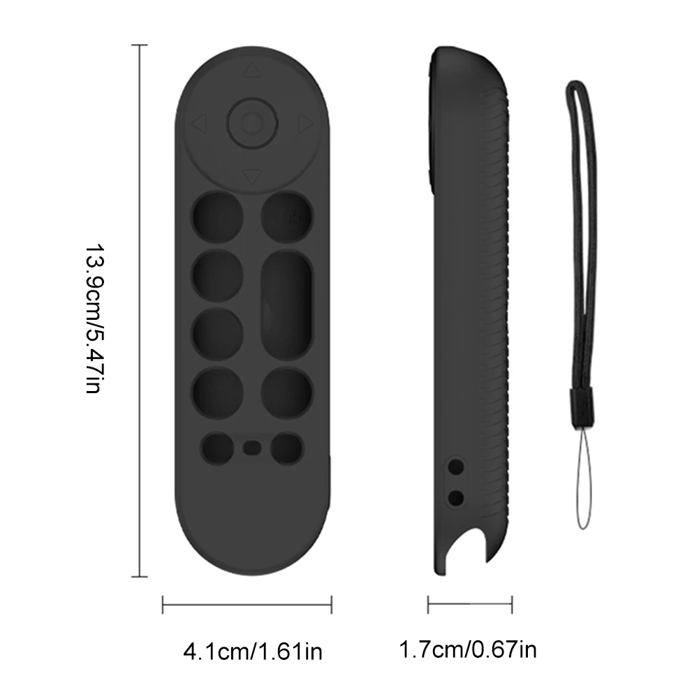 Silicone Remote Case Protective Cover Anti-Slip Remote Protective Case Glow in Dark for Google TV Streamer 4K Voice Remote Cover view 6