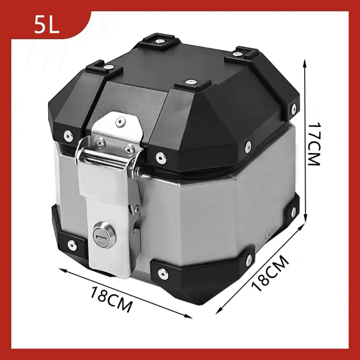 Super Small Mini 5/8L Aluminum Alloy Small Tail Box Motorcycle Trunk Electric Vehicle Small Size Tail Box