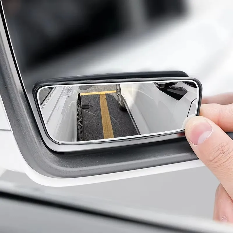 MOBIDEA 360° Adjustable Blind Spot Mirror HD Wide Angle Convex Rearview Mirror for Car Safety