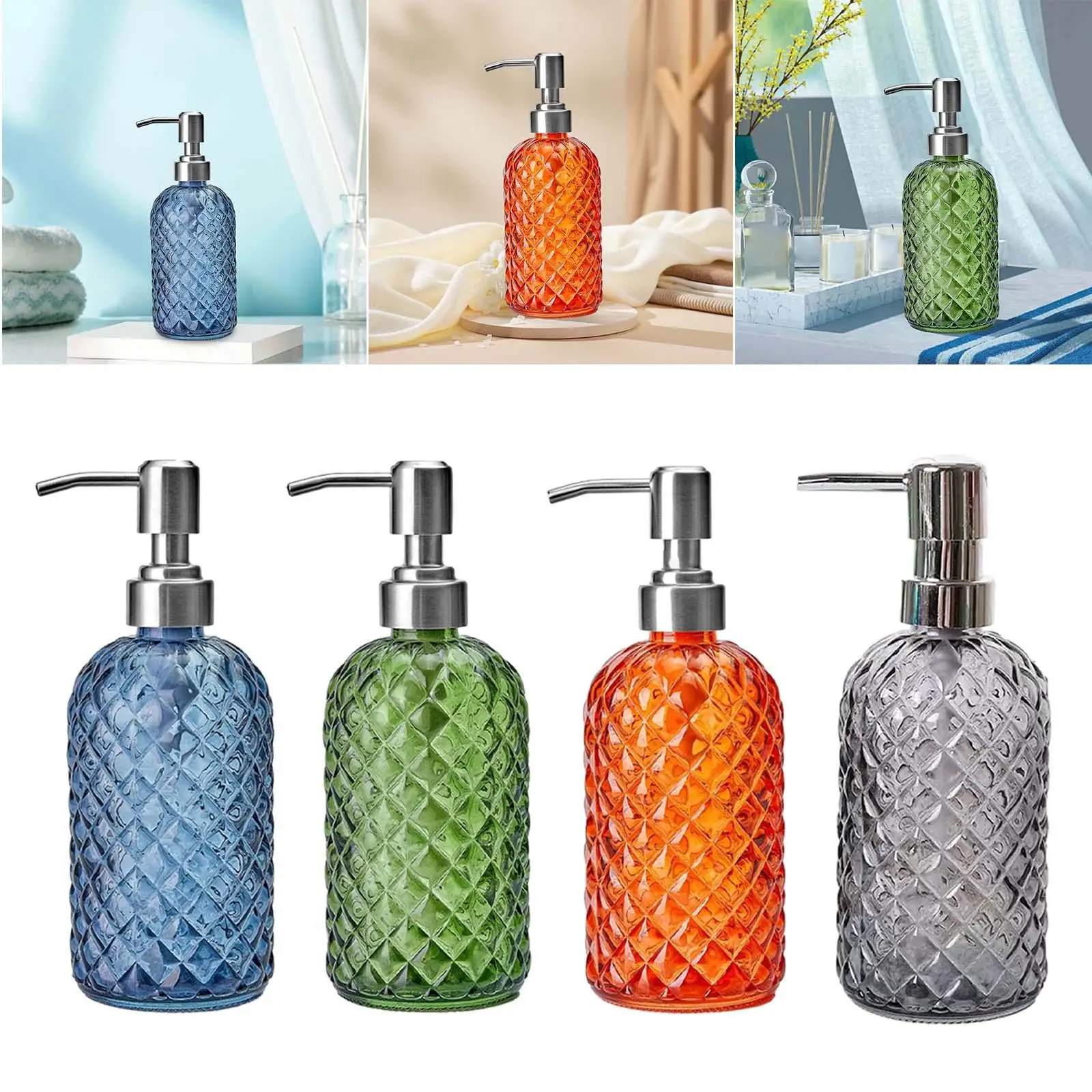 Glass Pump Soap Dispenser Bottle Body Wash Dispenser Durable Hand Soap Dispenser