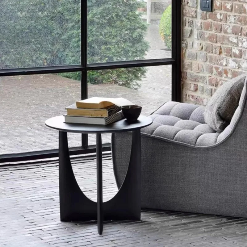Joylive Solid Wood Sofa Side Table Living Room Corner Table Retro Coffee Table For Bedroom Small Table For Household Balcony