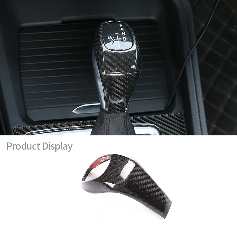 For BMW X1 F48 2016-2018 2 Series 218i Real Carbon Fiber Gran Tourer F46 2015-2018 Gear Shift Head Cover Trim Car Accessories