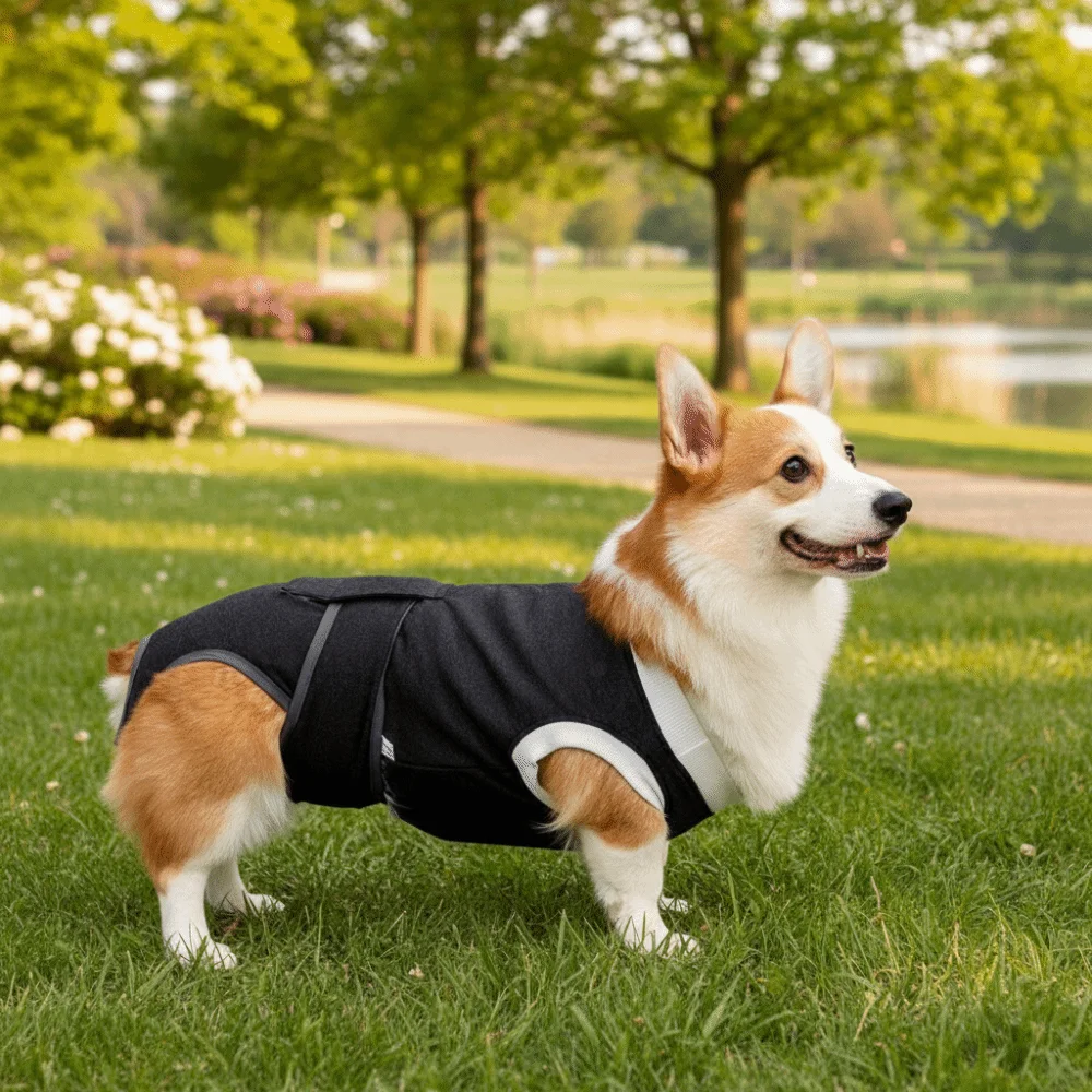 Adjustable Dog Sterilization Suit Anti-Licking Breathable Pet Physiological Pants Comfortable Sleeveless Postoperative Bodysuit