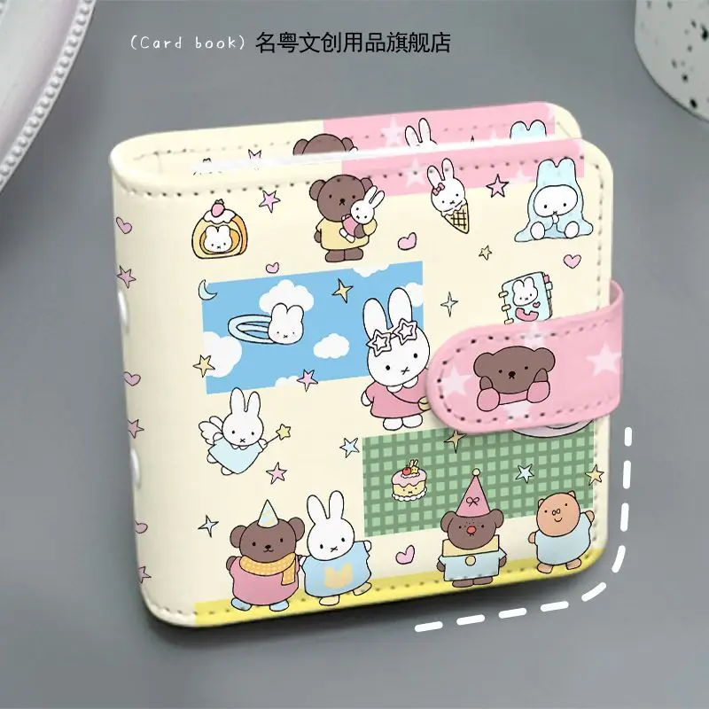 MiffS الأصلي أصدقاء الجلود 3 بوصة ألبوم التخزين حامل بطاقة مزدوج الوجه للفتيات ذات العيون المرصعة بالنجوم دمى هدايا