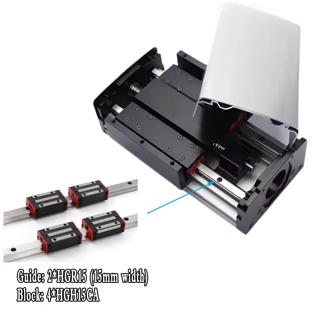 Heavy Load Fully Enclosed Linear Stage Width150m Dust Cover Linear Axis Module 50-2000mm Stroke SFU1605 1610 2005 HGH15 HGR15CA