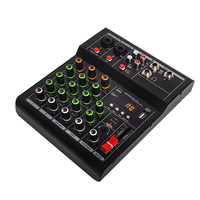 GAX-A4 Professional Portable Digital Dj Console With USB Mixer Border Live Singing 4 Channel Audio Mixer Black 1 Piece-Y41A