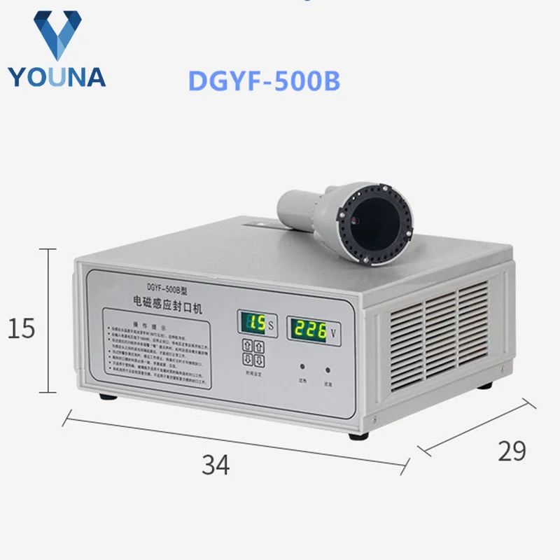 DGYF500A Hand Operate Plastic Drum Foil Cap Selaer Glass Jar Engine Engine Oil Bottles Manual Induction Sealing Machine