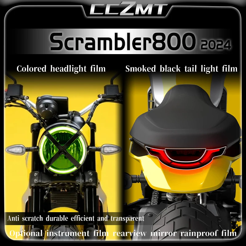 

For Ducati Scrambler 800 2024 headlight film instrument film high transparency sticker film modified parts accessories