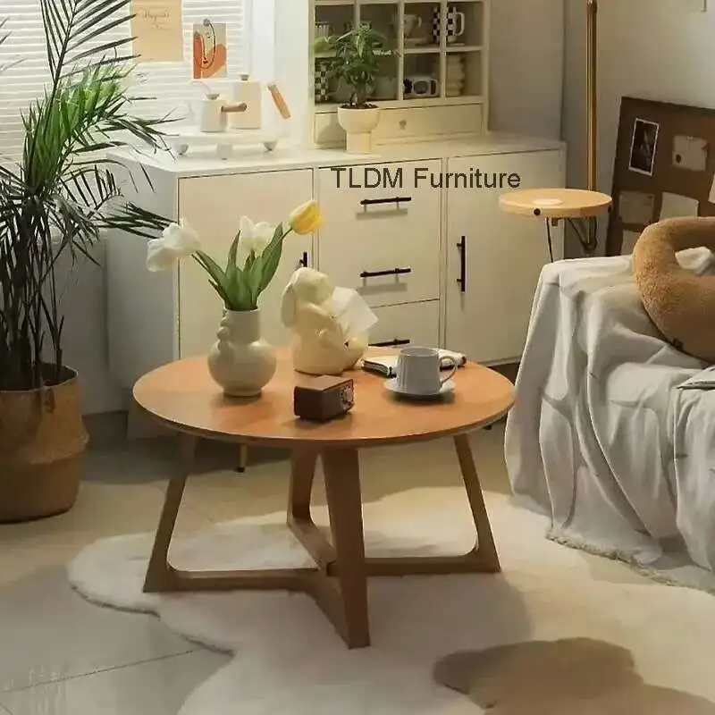 

Personality Solid Wood Coffee Tables for Tea Room Small Apartment Easy To Clean Table Japanese Household Side Table for Terrace