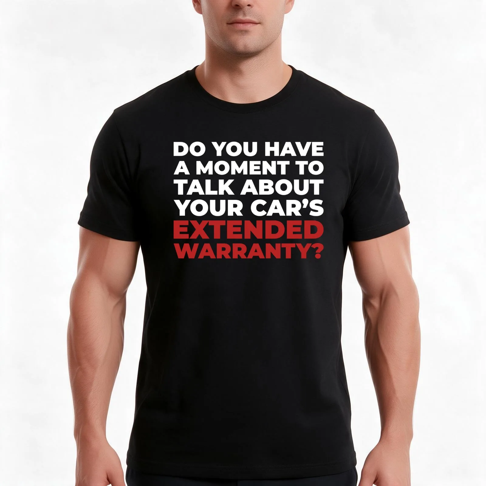 Your Car's Extended Warranty T-Shirt, Summer Casual Cotton Tee, Oversized Streetwear Tops, Vintage Graphic Print, 100% Cotton
