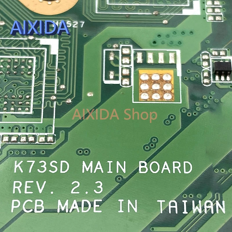 Imagem -06 - Aixida-placa-mãe Portátil para Asus 60-n3ymb1100-b06 K73sd K73s K73e X73e K73sv Mainboard Hm65 Ddr3 Completo Testado