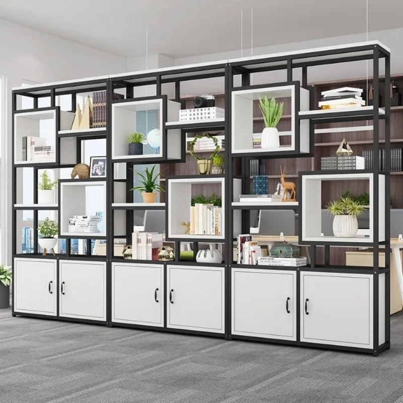 

Metal wrought iron shelves, simple modern bookshelves, living room porch cabinets, office partition cabinets