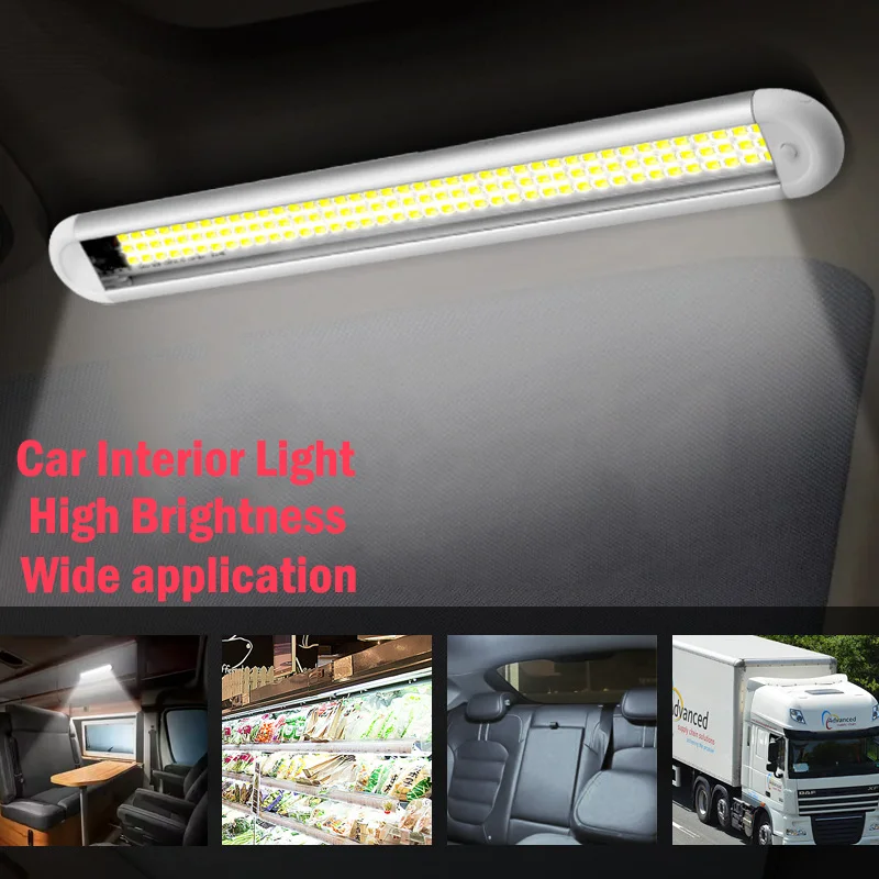 1PC/2PCS/4PCS 12V 24V LED Compartment Light 120LED Vehicle Cabin Reading Light for Car Interior Van Lorry Truck RV Camper Boat