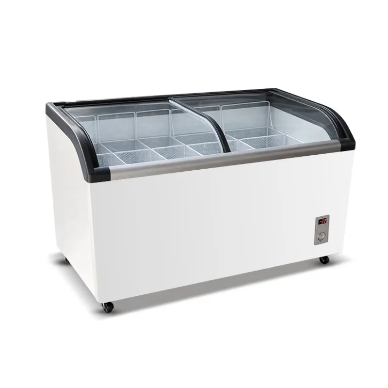 Commercial cabinet freezer 500L LED lighting, digital control, large capacity, suitable for supermarket use