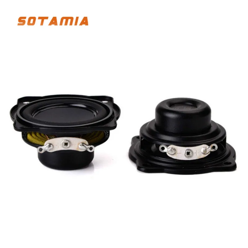 SOTAMIA 2Pcs Full Range Mini Speaker Audio DIY Portable Waterproof Shower Speaker Bluetooth 4 Ohm 5W 43mm Rubber Loudspeaker