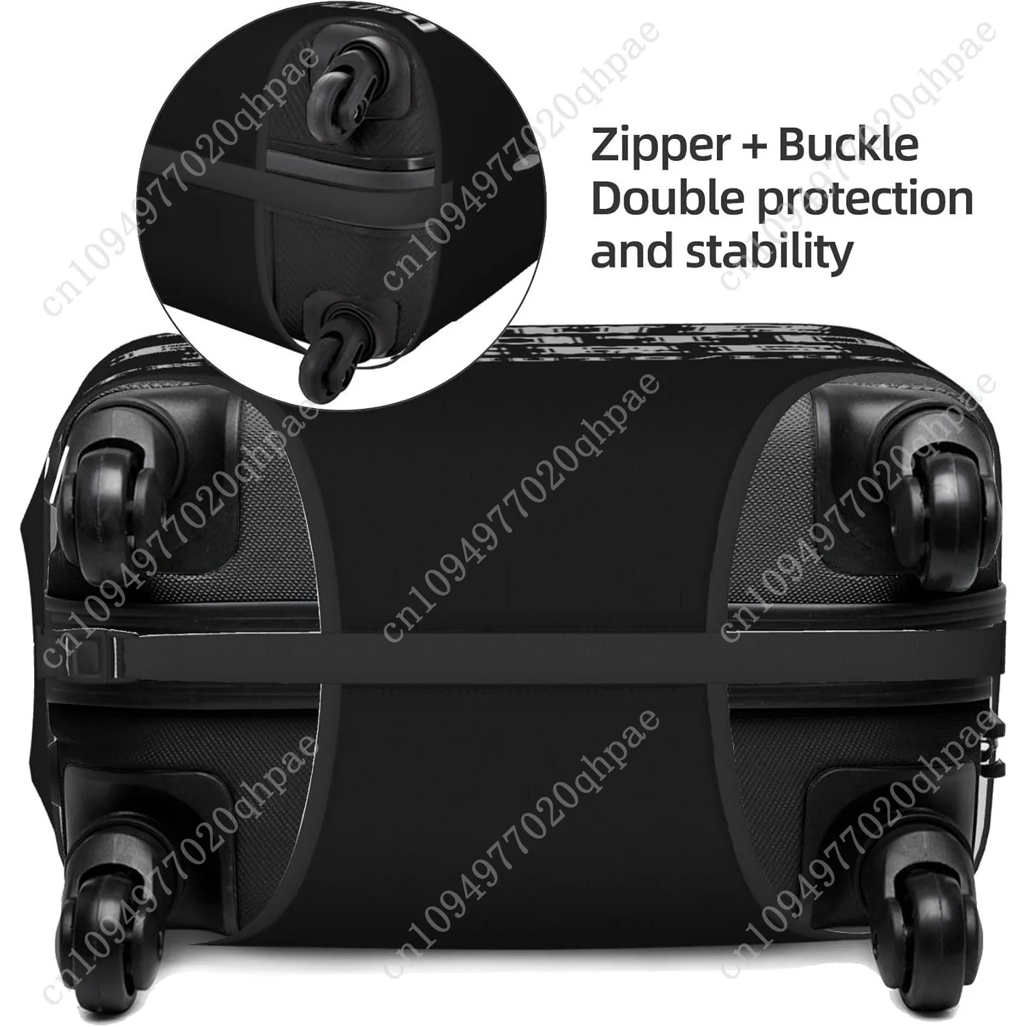 غطاء الأمتعة المخصص أضف صورتك/النص/الشعار، أغطية حقائب مخصصة للأمتعة، Style1