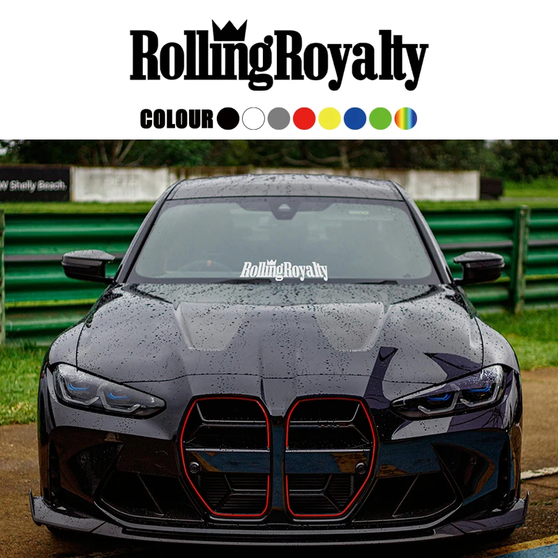 

1Pcs RollingRoyalty Car Vinyl Sticker Windshield Personality Decorations Stickers Waterproof Sunscreen Decals