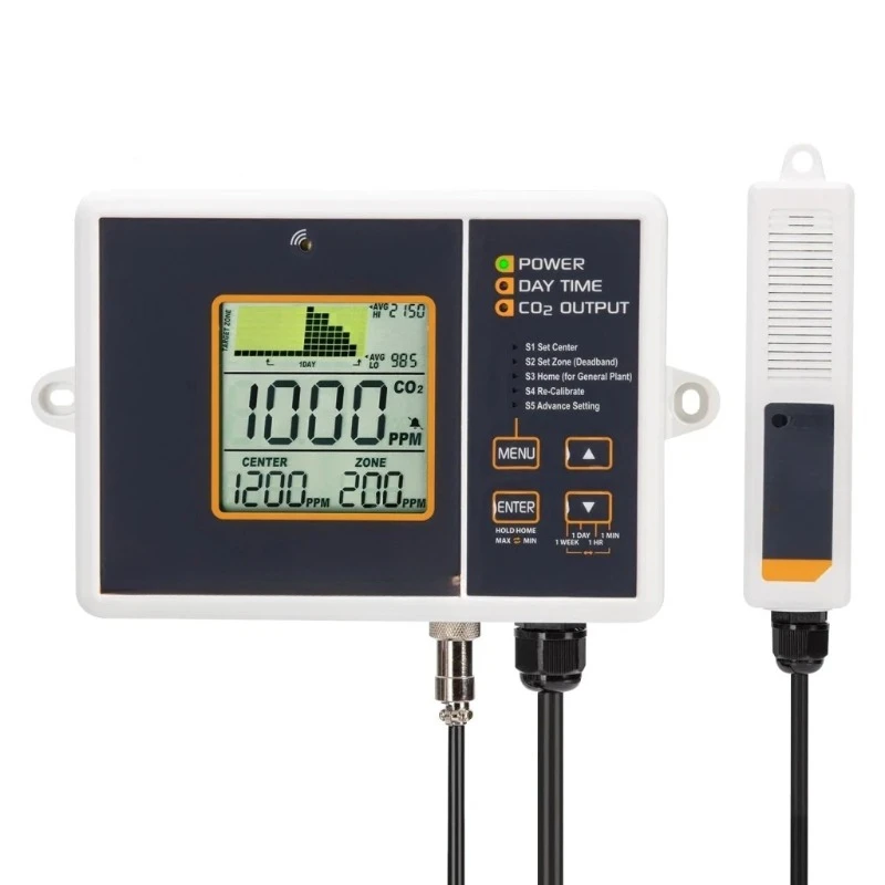 

Двухканальный контроллер CO2 NDIR для теплиц и гидропонных ферм с высокоточным датчиком