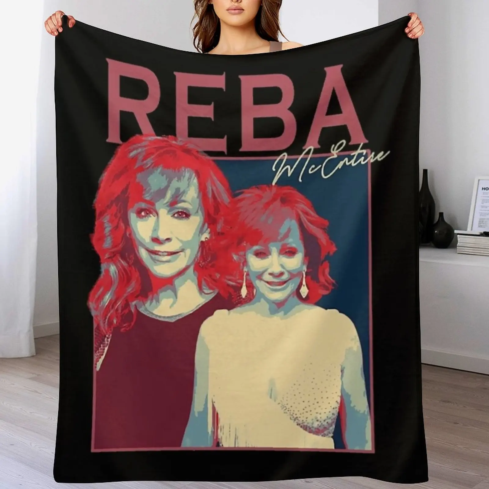 

Reba McEntire Country Throw Blanket Flannels Loose christmas decoration Soft Beds Blankets