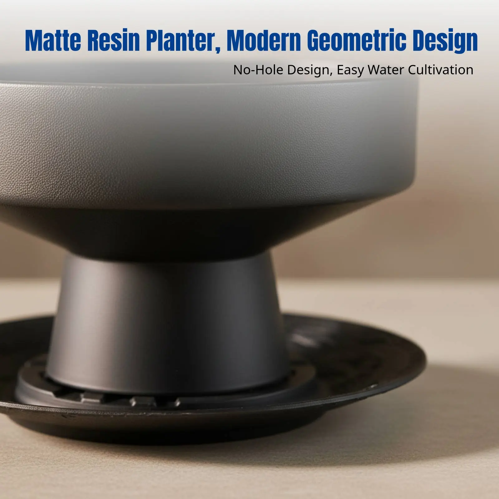Minimalist Resin Moss Sphere Planter, Tall Stand, No-Drainage, Creative Indoor Outdoor Decor