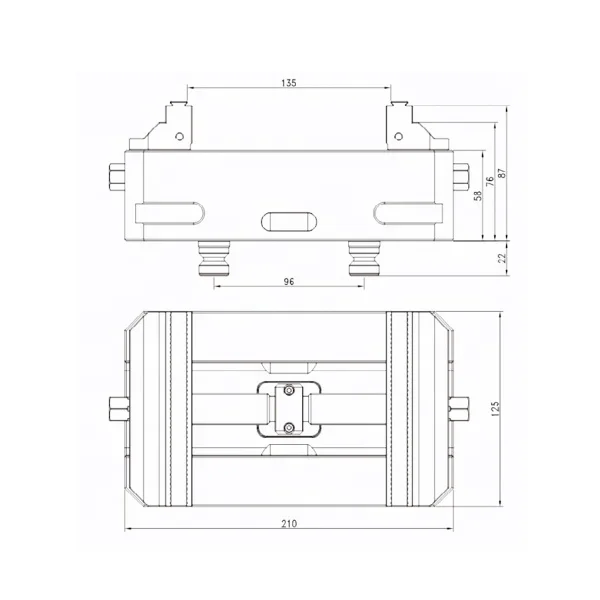 Maintain steel spacing 96 mm Lang Tyle self-centering vise with clamping range of 0-200 mm HE-W068125-200