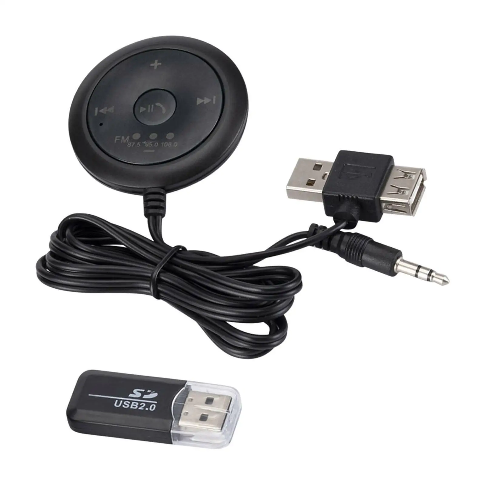 

Автомобильный Bluetooth-приемник, громкая связь, прослушивание вызовов, Bluetooth 5,0, передатчик AUX, центральная консоль, воспроизведение Mp3