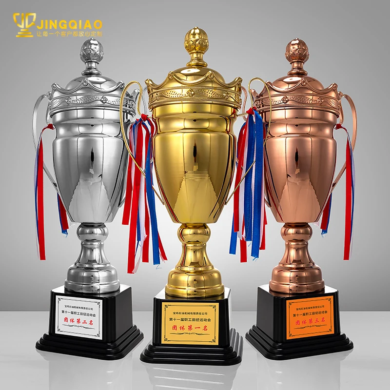 Metal Grand Trophy, Customized Sports Competition, Champion, Second and Third Runner-up, Awards,