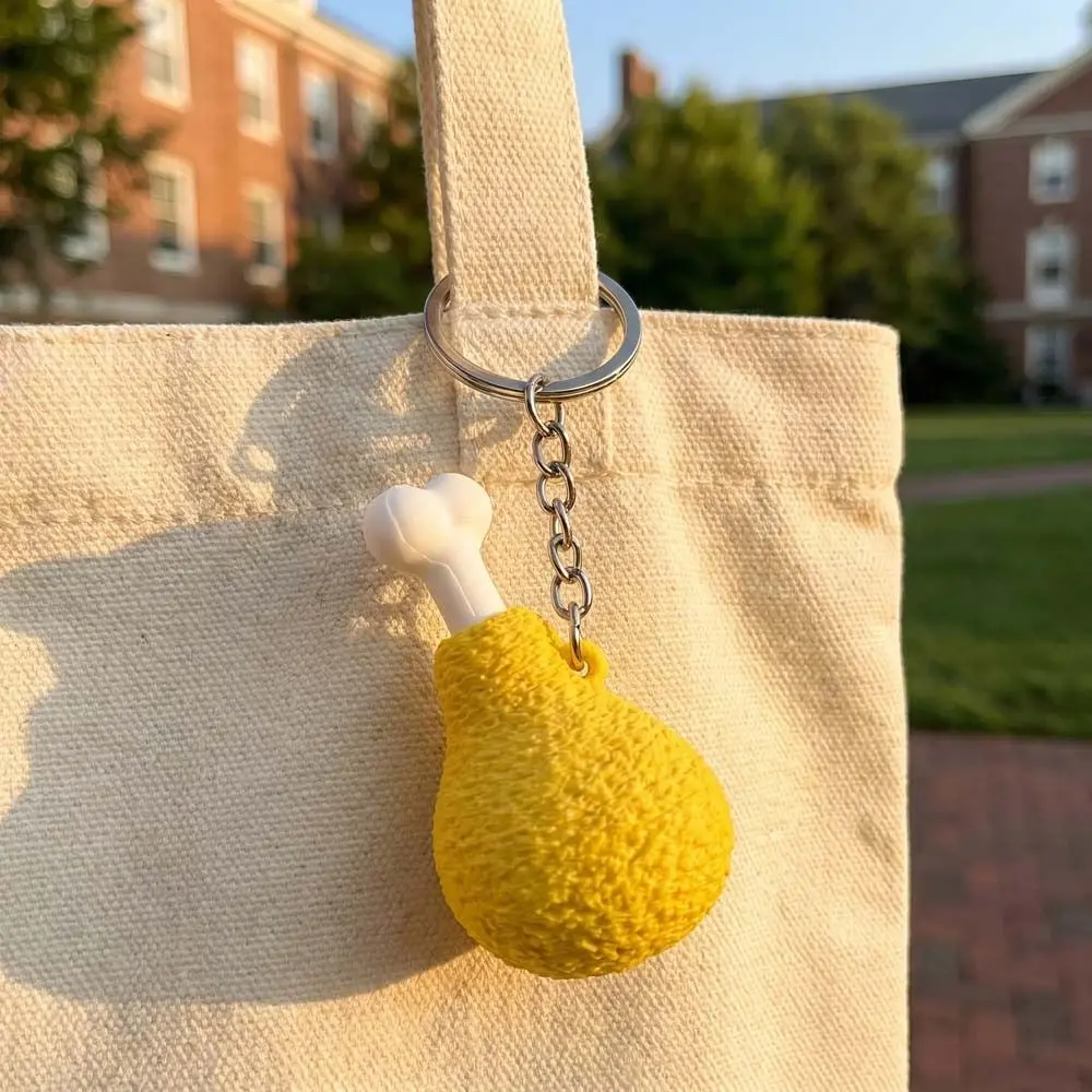 

Simulation Chicken Legs Clicker Keychain Sensory Calming Fidget Keychain 3D printing Funny Finger Button Pendant Backpack Charm
