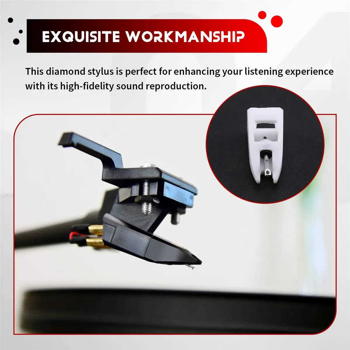 Homegood For Ortofon OM3E OM5E OMT5E OM7 OM10 OM20 OD Turntable Stylus Vinyl Pickup Phonograph Needle Accessories