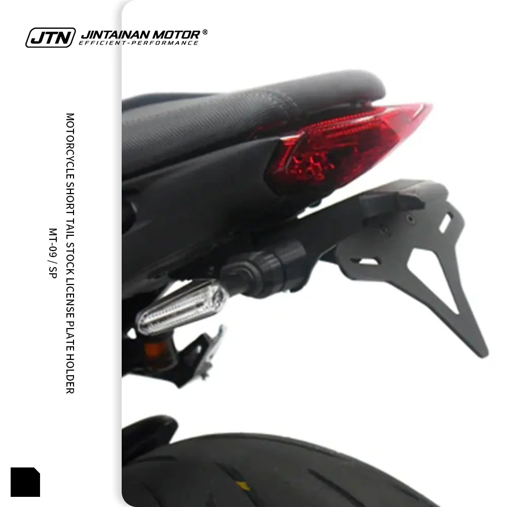 JTN Motorcycle Rear Short Tail Stock License For YAMAHA MT09 MT-09 SP 2021-2023 LED Lights License Plate Holder Accessories