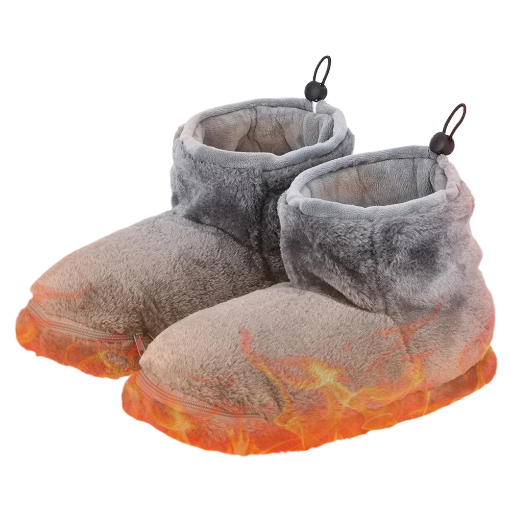 

USB Heater Foot Shoes Plush Warm Electric Slippers Comfortable Feet Heated Shoes Winter Warming Slipper for Women Men