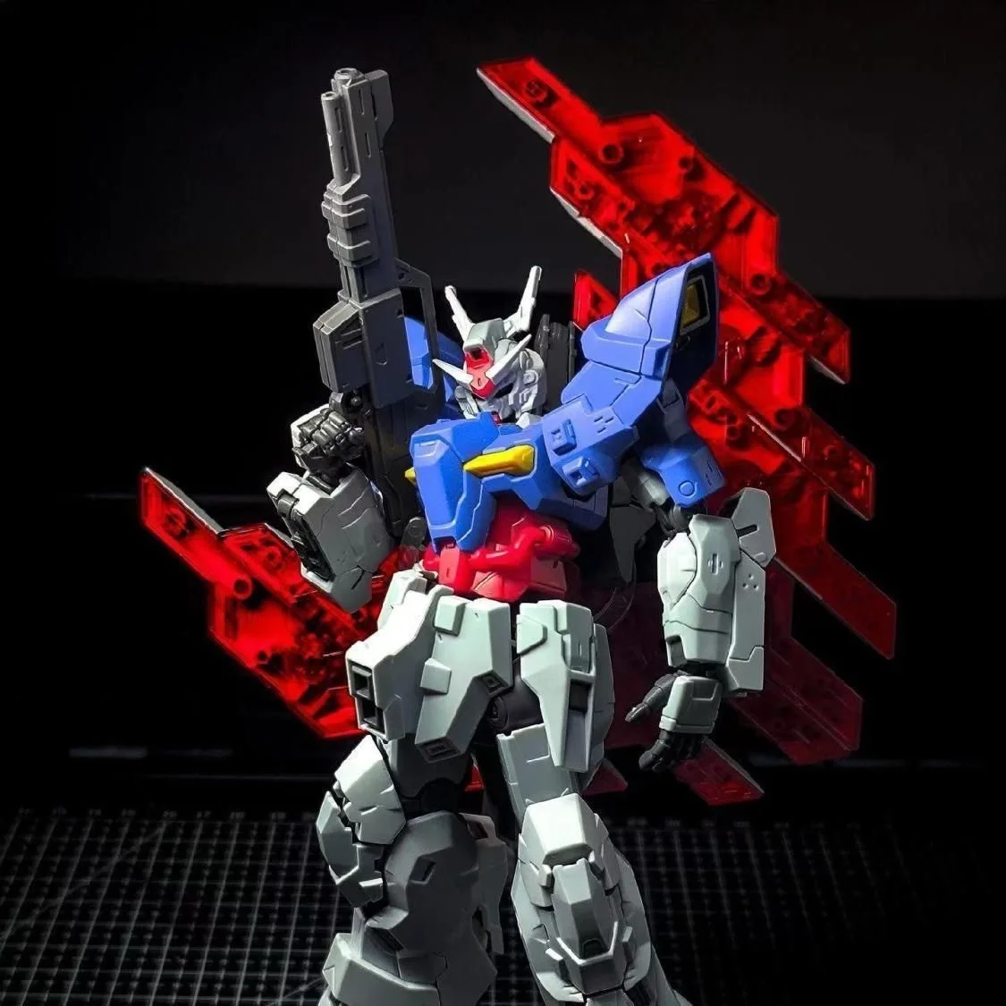 En Stock JUJIANG modelo Luna HG 1/144 AMS-123X-X Rifle largo equipado Kits de modelos de ensamblaje figuras de acción Robot Mecha regalos para niños