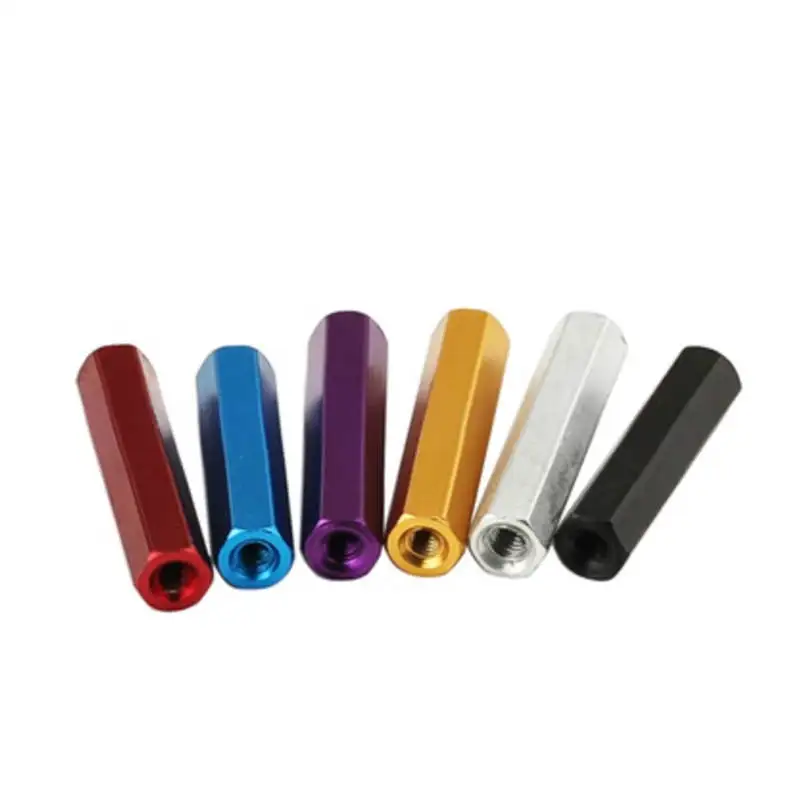 10pcs m2 M2.5 m3 sliver red back deep blue light blue gloden purple orange aluminum hex standoff spacer