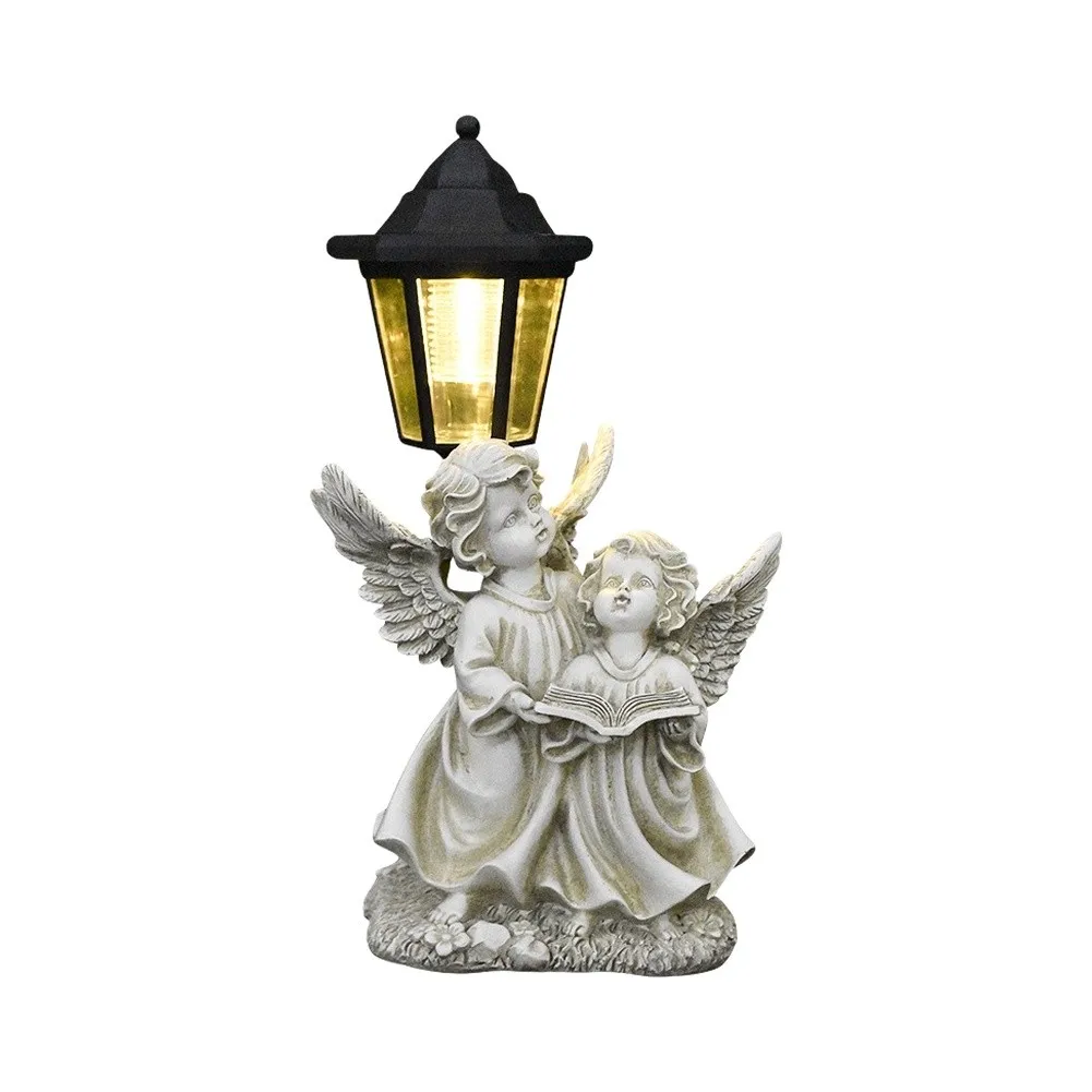 For OutFor Door Solar Angel Statue with IntegrateFor D Photocell for Reliable For Dusk For Detection anFor D For Dawn Shut-Off