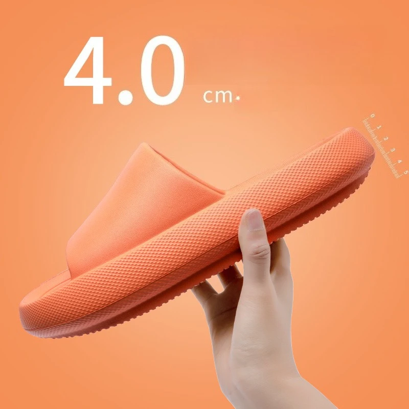 شبشب EVA جديد بنعل سميك مع ملمس مثل الارتداء للنساء في المنزل وفي الهواء الطلق، شباشب حمام هادئة