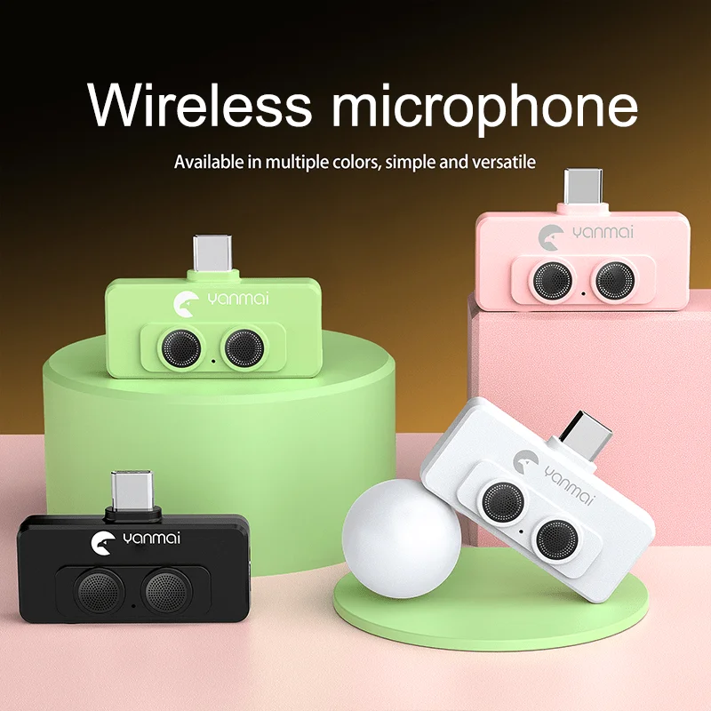Kabelloses Lavalier-Mikrofon, USB-C-Mikrofon für iPhone 17/16/15 Mini, austauschbare, winddichte Wolle, ideal für Audioaufnahmen, Vlog-Aufnahmen