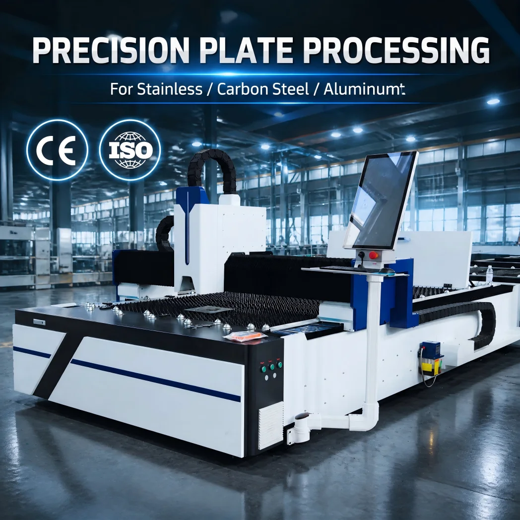 Industrial Laser Cutting Machines - เครื่องตัดเลเซอร์ไฟเบอร์สำหรับงานอุตสาหกรรม ฮัวเซีย รุ่นอัตโนมัติ กำลังไฟ 1500W-12000W ความเร็วสูง