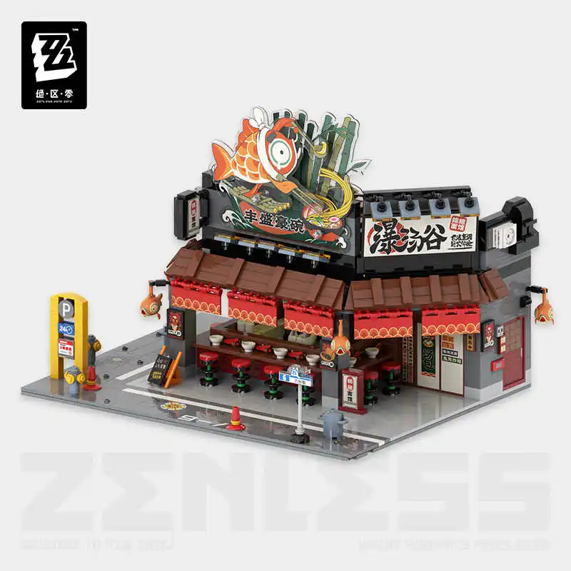 MiHoYo Ufficiale Zenless Zone Zero PVC Scena Building Block Assemblaggio Anime Figure Modello Giocattoli Accessori Gioco Street Kids Ornamen