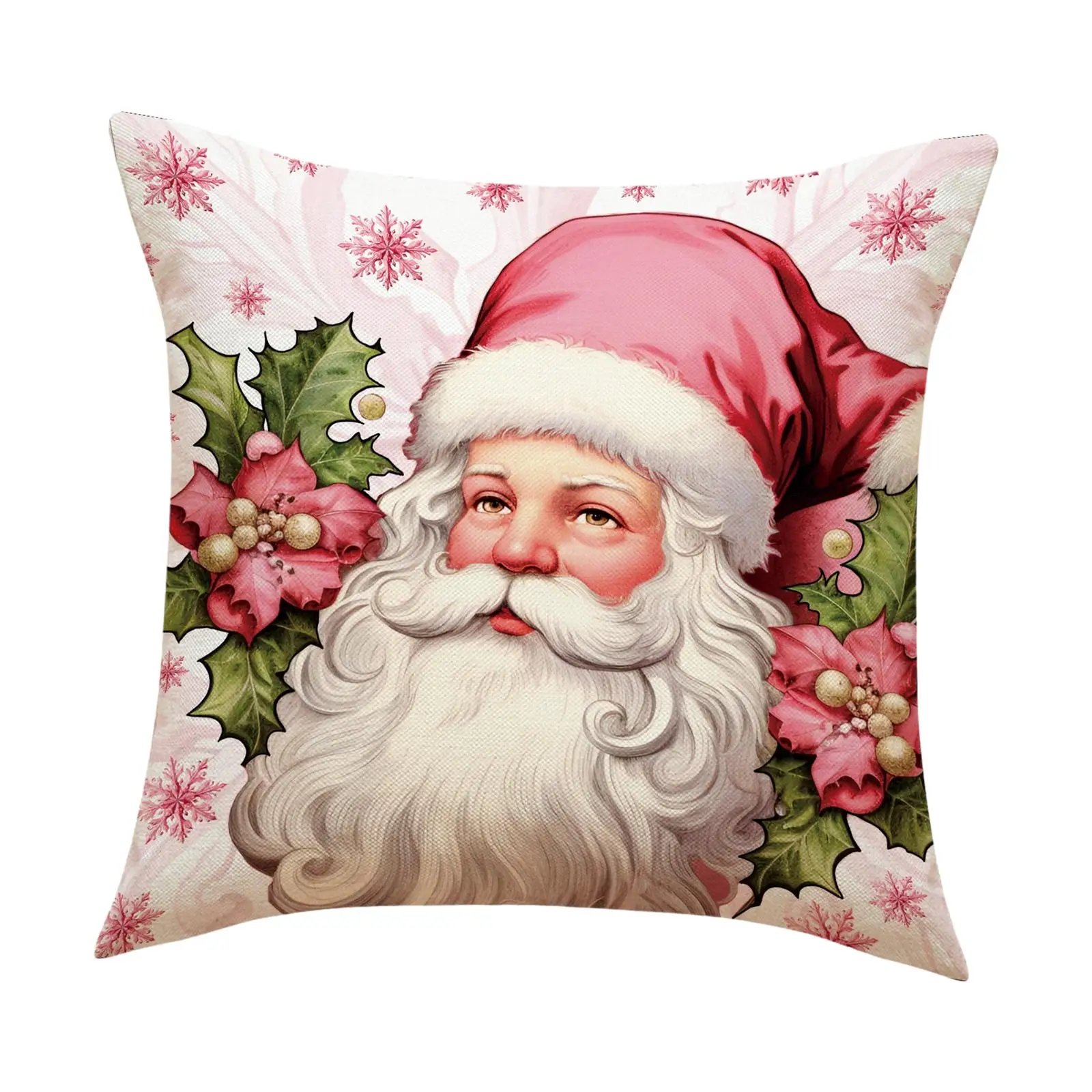 Christmas Throw Pillow Covers Snowflake Pattern Decorative Cushion Case for Sofa Winter Xmas Home Decor New Year Holiday Gift