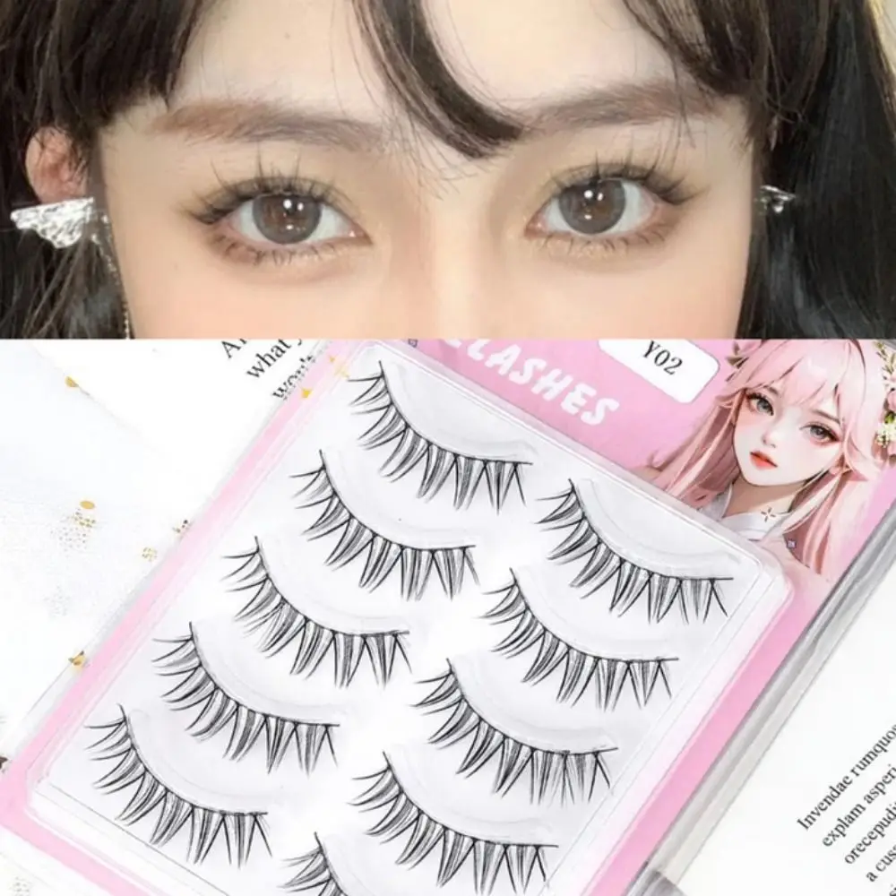 Faux cils naturels 3D avec tige transparente, sourire naturel, contaminants fins, longs cils Py, outils de maquillage pour les yeux, faux cils moelleux pour femmes