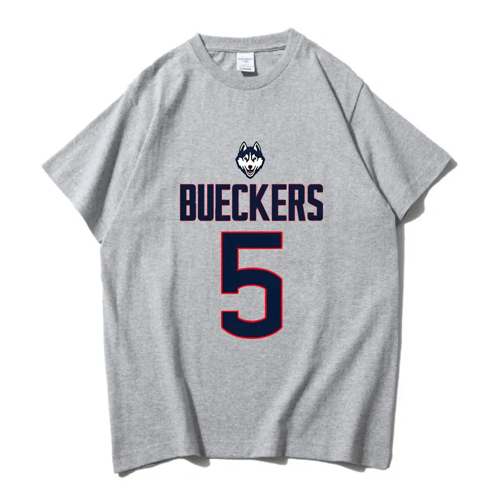 Paige Bueckers Number 5 T-shirts Basketball Player Casual Mens Tee-shirt Short Sleeve Round Neck Tshirts Graphic Printing Tees