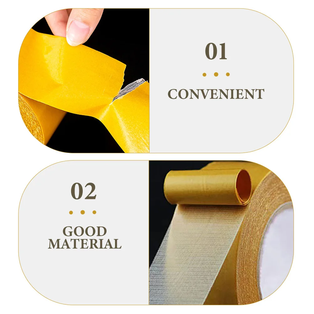 

2 Rolls Double-Sided Carpet Heavy Duty Fabric Adhesive For Hardwood Floors Rugs Sealing Repairing Wedding Home Decor Strong Roll