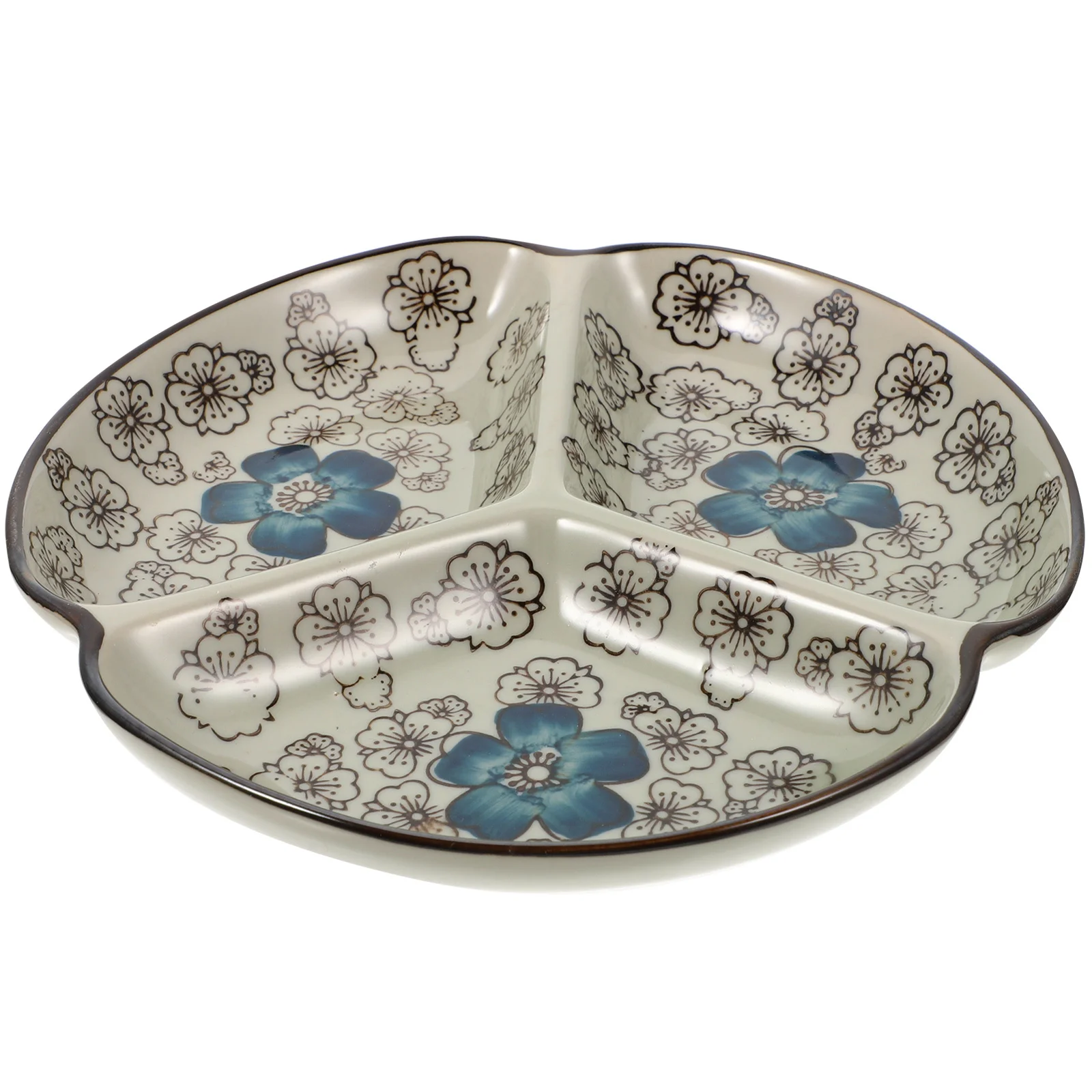 

Divided Food Plate 3-Compartments Portion Control Diet Dinner Plate Serving Tray Compartment Platter Control Tray