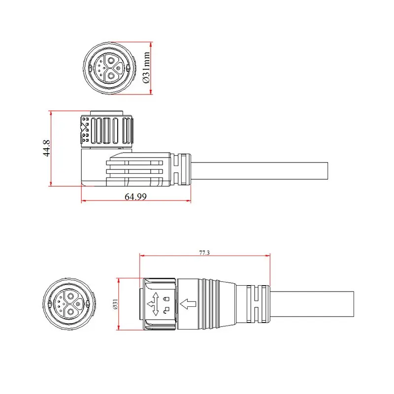 2+1+5 E-bike Lithium Battery Plug Socket 8pin Power Signal Combination Connector IP67 Electric Motorcycle Batteries Connectors