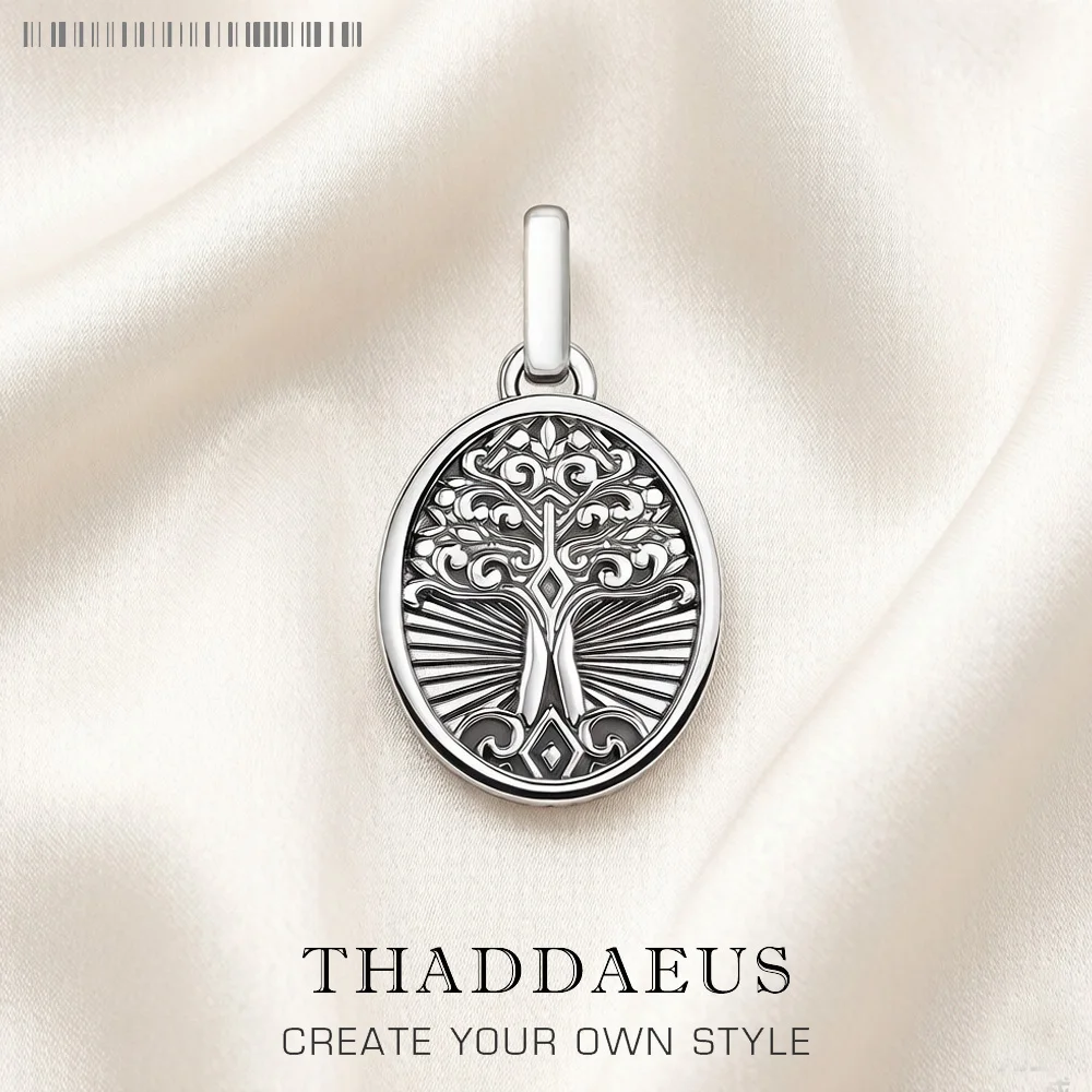 

Pendant Stylised Tree Oval Summer Romantic Fashion 925 Sterling Silver Jewelry Europe Mystical Dimension Gift For Woman