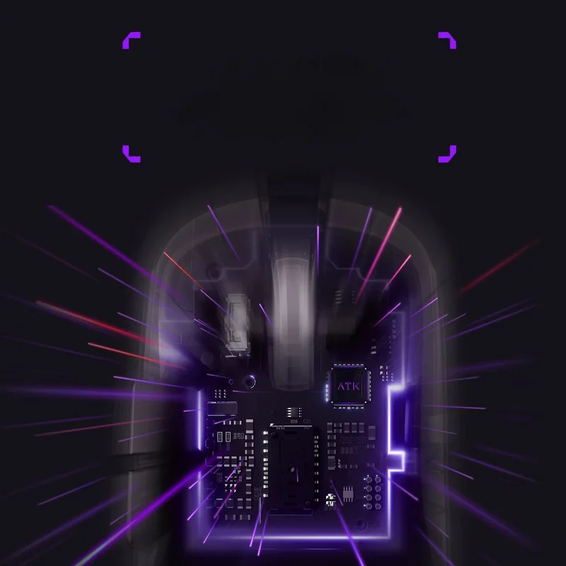 ماوس ألعاب لاسلكي خفيف الوزن للغاية من Atk، وضع مزدوج مريح، عمر بطارية طويل لاستخدام مكتب الكمبيوتر والفئران ولوحات المفاتيح #5